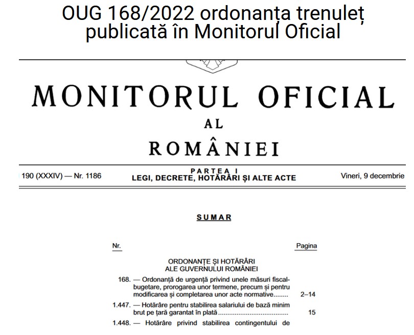 Ordonanţa trenuleţ.