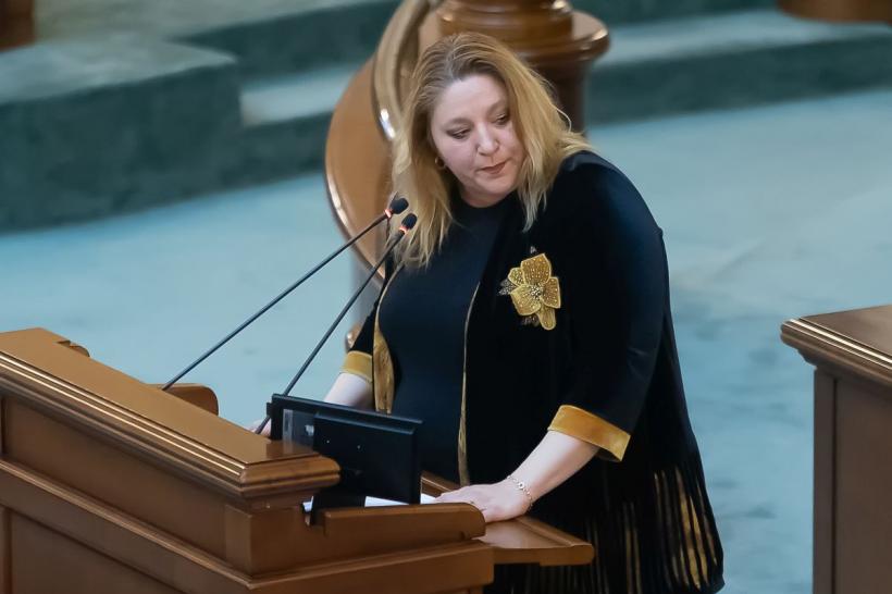 Într-o intervenție pentru B1 TV, Diana Şoşoacă a anunţat că va face demersul la Parlament fără preşedintele AUR.