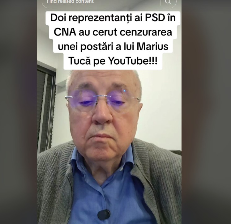 Doi reprezentanti ai PSD in CNA au cerut cenzurarea unei postari a lui Marius Tuca.jpg
