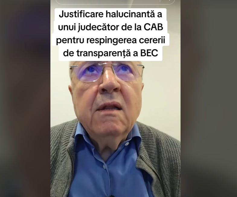 Justificare halucinantă a unui judecător de la CAB pentru respingerea cererii de transparență a BEC