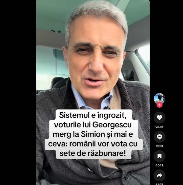 Sistemul e îngrozit, voturile lui Georgescu merg la Simion și mai e ceva Romanii vor vota cu sete de razbunare!5.jpg