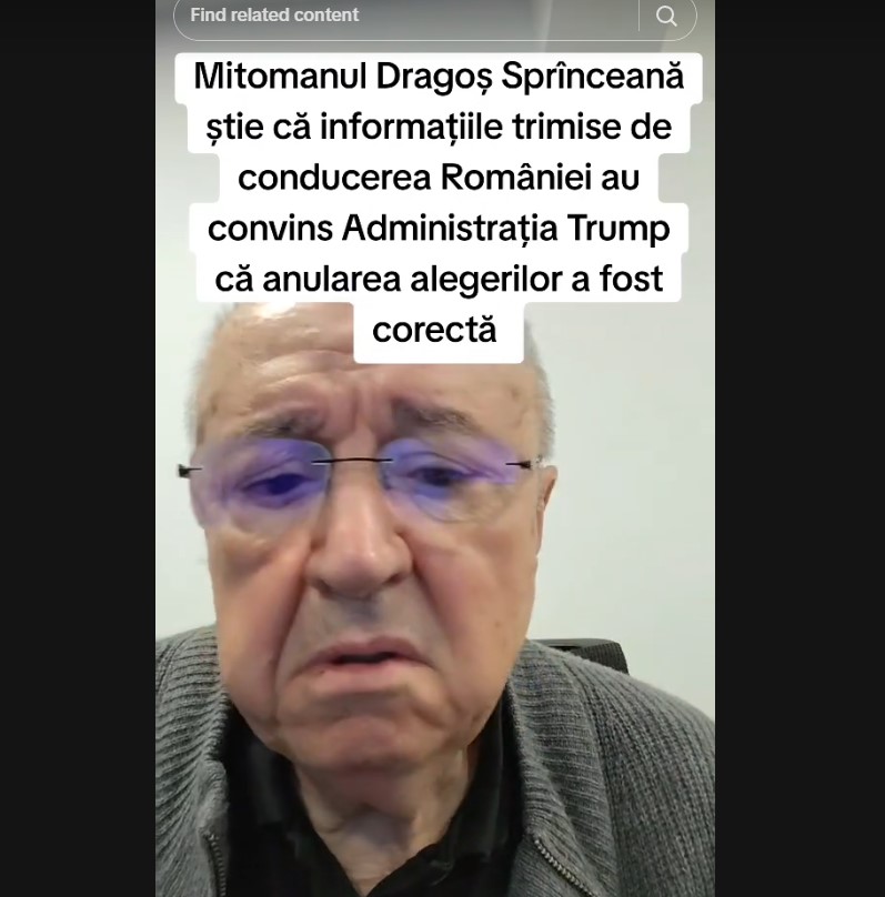 Mitomanul Dragoș Sprînceană știe că informațiile trimise de conducerea României au convins Administrația Trump că anularea alegerilor a fost corectă