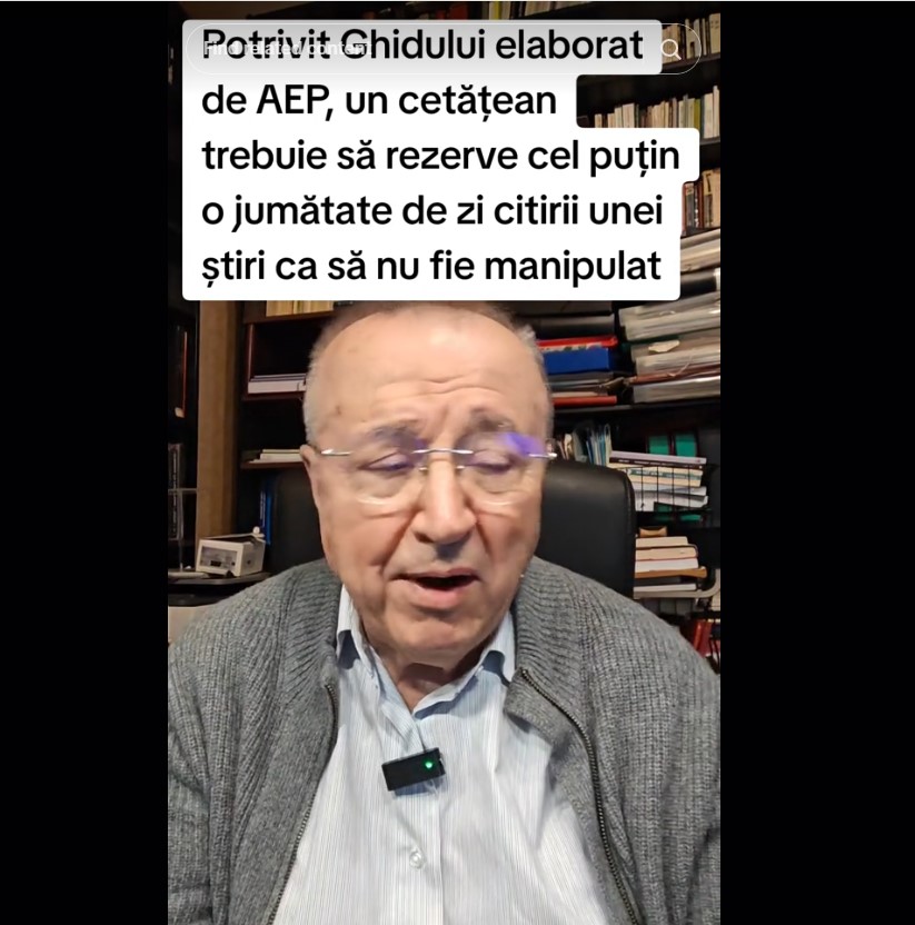 Potrivit Ghidului elaborat de AEP, un cetățean trebuie să rezerve cel puțin o jumătate de zi citirii unei știri ca să nu fie manipulat