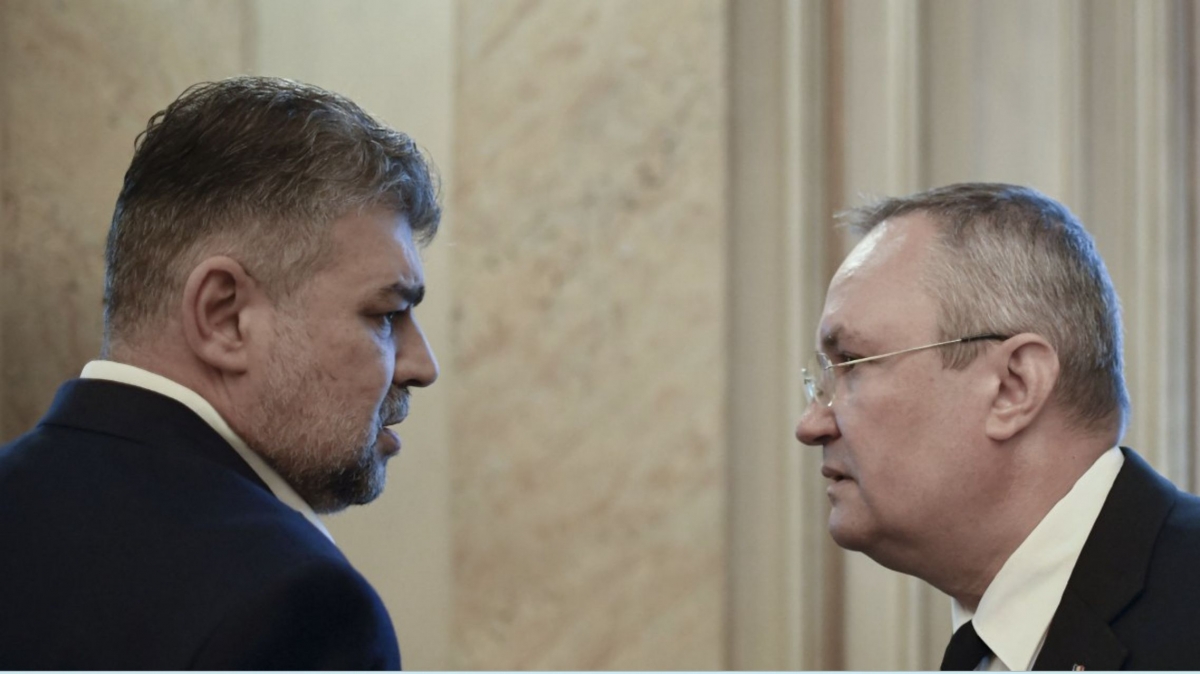 Preşedintele PSD Marcel Ciolacu fostul său partener de coaliţie Nicolae Ciucă..jpg
