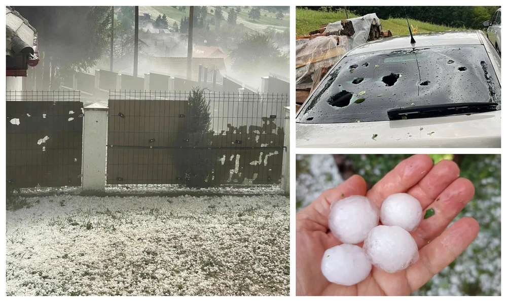 Grindina de mărimea mingii de ping-pong a făcut ravagii la Întorsura Buzăului: culturi distruse, locuințe și mașini avariate