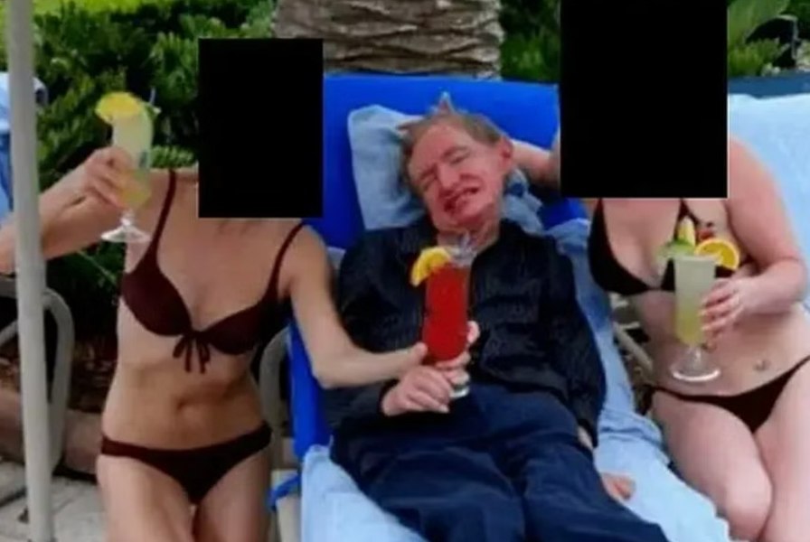 Stephen Hawking, în dosarele Epstein: imagini surprinzătoare cu fizicianul, alături de femei în bikini, relaxându-se pe șezlong și savurând cocktailuri