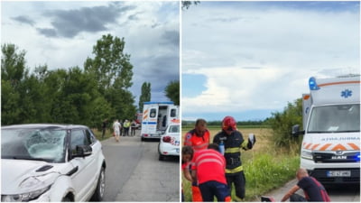 Bicicliști spulberați de o mașină pe o șosea din Hunedoara. Unul dintre ei a murit în urma impactului violent